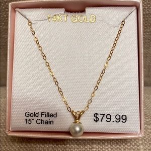 Lab created pearl necklace